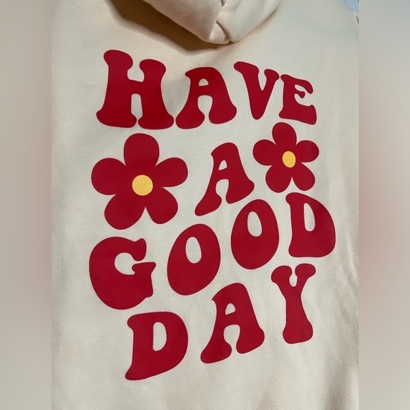 Have A Good Day Graphic Pastel Yellow Hoodie - Picture 7 of 7
